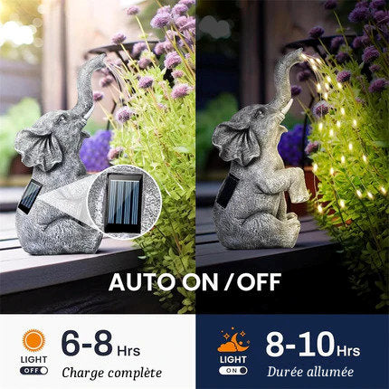 Solar Elephant Statue