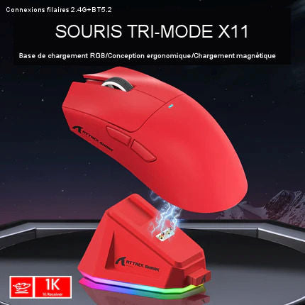 Attack Shark X11 Bluetooth Wireless Gaming Mouse with Charging Stand