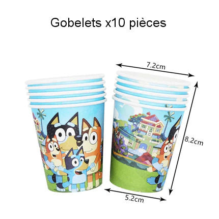 Bluey et Bingo Sets Anniversaire