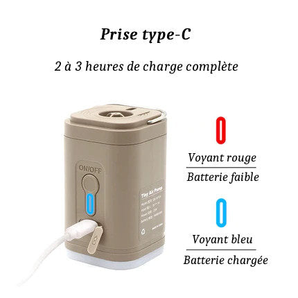 Pompe à Air Électrique Portable 3 en 1 PACOONE