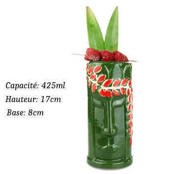 Verres Tiki en Céramique type Hawaïen
