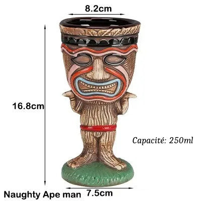 Verres Tiki en Céramique type Hawaïen