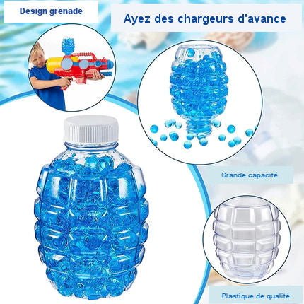 Lot de 4 Réservoirs Grenade à Billes de Gel pour Blaster