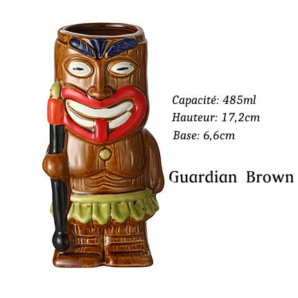 Verres Tiki en Céramique type Hawaïen