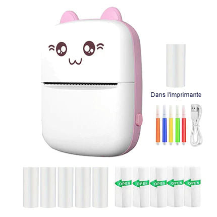 Mini Imprimante Bluetooth Thermique chaton