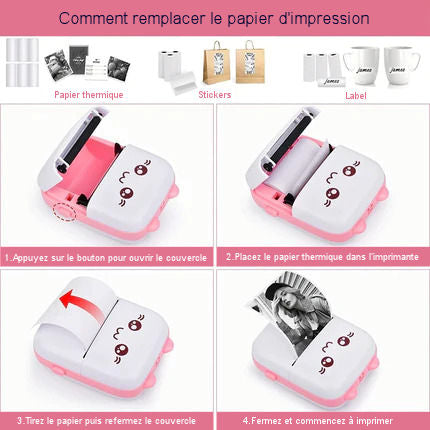 Mini Imprimante Bluetooth Thermique chaton