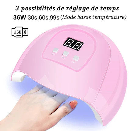 Kit Complet de Manucure avec Vernis, Ponceuse, Lampe UV,...