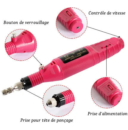 Kit Complet de Manucure avec Vernis, Ponceuse, Lampe UV,...