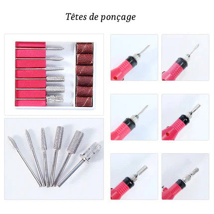 Kit Complet de Manucure avec Vernis, Ponceuse, Lampe UV,...