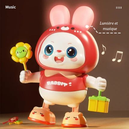 Electronic dancing rabbit toy