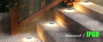 LED solar outdoor lights for gardens, walls, terraces