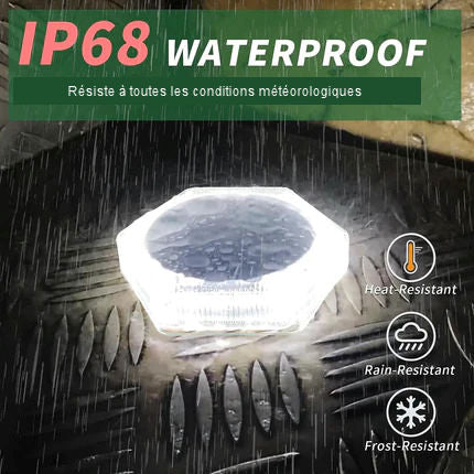 LED solar outdoor lights for gardens, walls, terraces