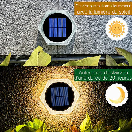 LED solar outdoor lights for gardens, walls, terraces