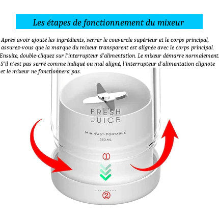 Mixeur Portable Électrique de Jus Frais