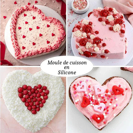 Moule à Gâteau en Silicone en forme de Cœur