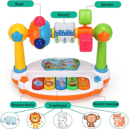 Rotating Baby Musical Keyboard with Light Sound