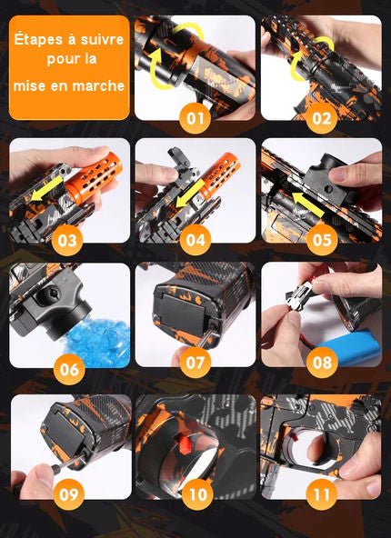 Mitraillette Électrique M416 à Billes de Gel