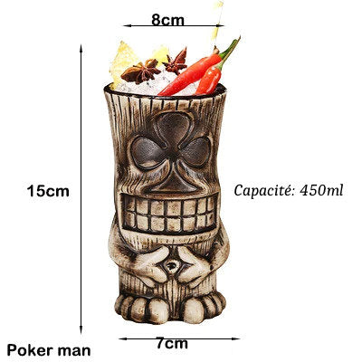 Verres Tiki en Céramique type Hawaïen