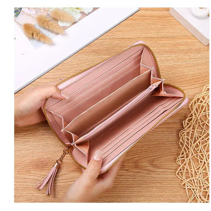 Women's PU Leather Long Wallet
