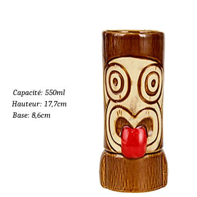 Verres Tiki en Céramique type Hawaïen