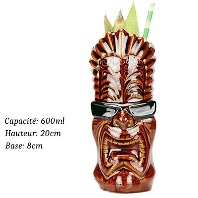 Verres Tiki en Céramique type Hawaïen