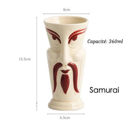 Verres Tiki en Céramique type Hawaïen