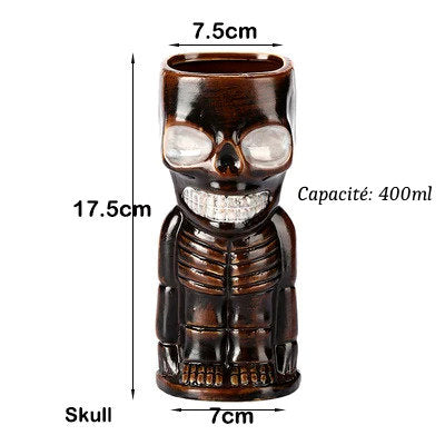 Verres Tiki en Céramique type Hawaïen
