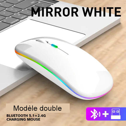 Dual Mode Bluetooth Silent Wireless Mouse, Rechargeable