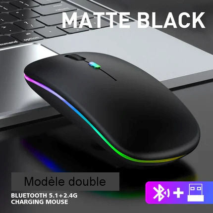Dual Mode Bluetooth Silent Wireless Mouse, Rechargeable