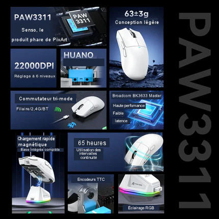 Attack Shark X11 Bluetooth Wireless Gaming Mouse with Charging Stand