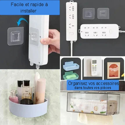 Powerful double-sided adhesive wall mounts