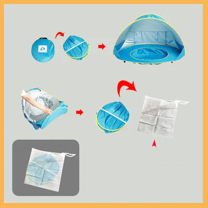 Tente de Plage pour Bébé, Protection UV