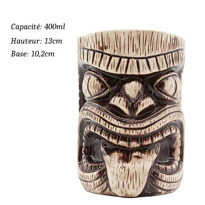 Verres Tiki en Céramique type Hawaïen