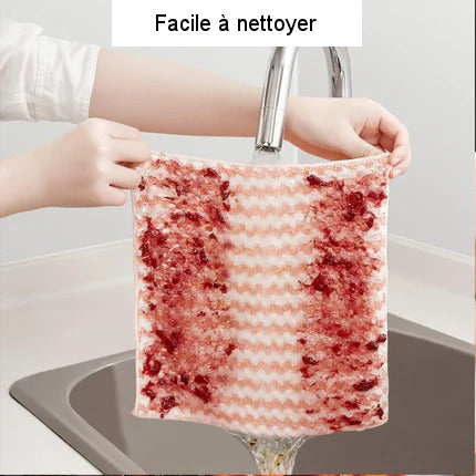 Super absorbent double-sided cleaning cloths