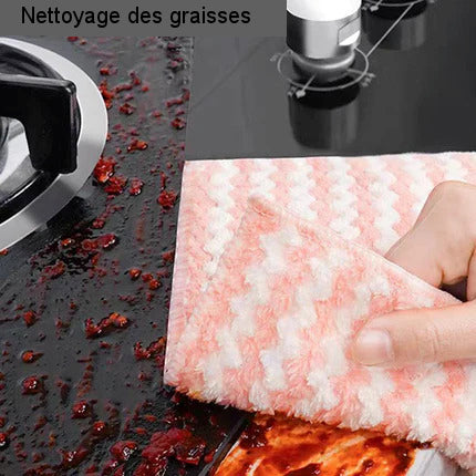 Super absorbent double-sided cleaning cloths