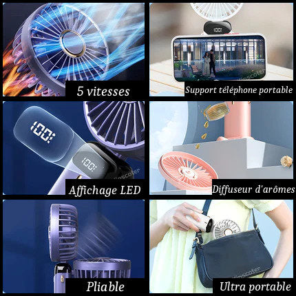 Mini Ventilateur Portatif Rechargeable USB