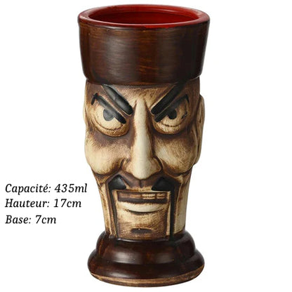 Verres Tiki en Céramique type Hawaïen