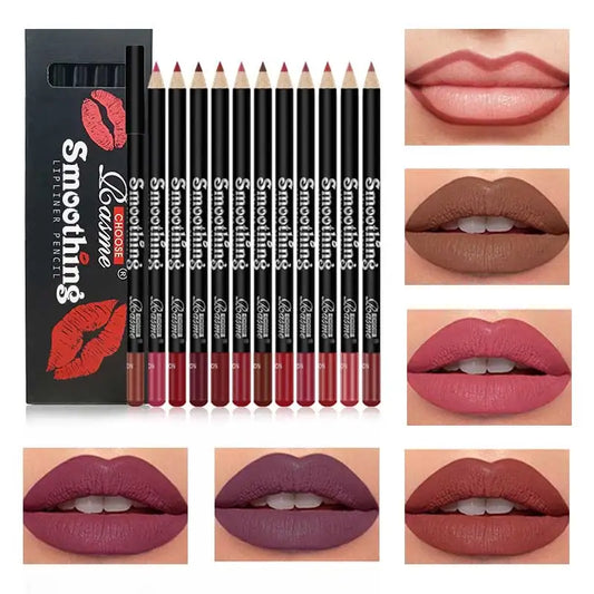Set of 12 lip pencils 