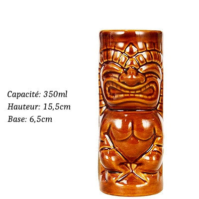 Verres Tiki en Céramique type Hawaïen