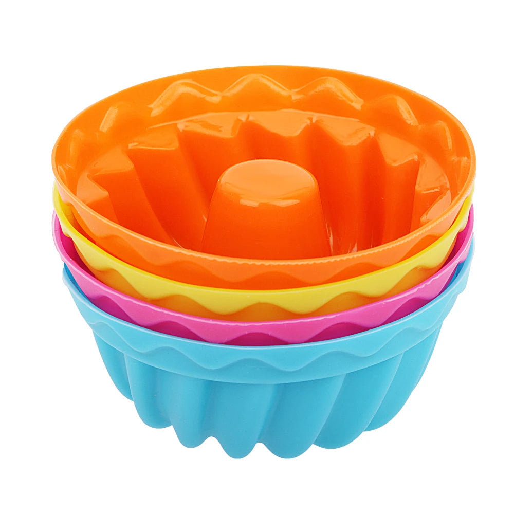 Set of 12 small silicone cupcake molds 