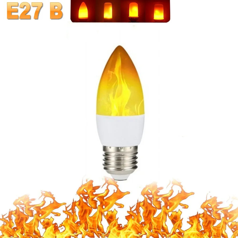 B22 E27 LED Flame Effect Ambient Light Bulbs