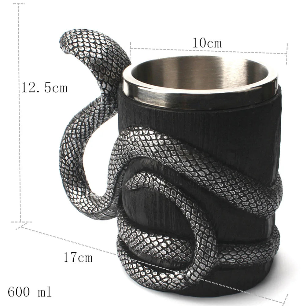 Chope à Bière imitation Bois Style Viking