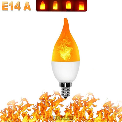 B22 E27 LED Flame Effect Ambient Light Bulbs
