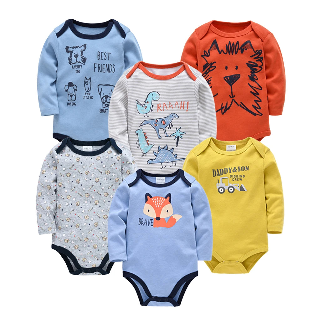 Baby girl/boy bodysuits in packs of 3/6 pieces 