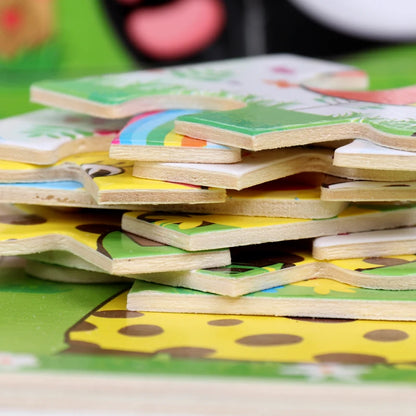 12-piece wooden puzzle for children 
