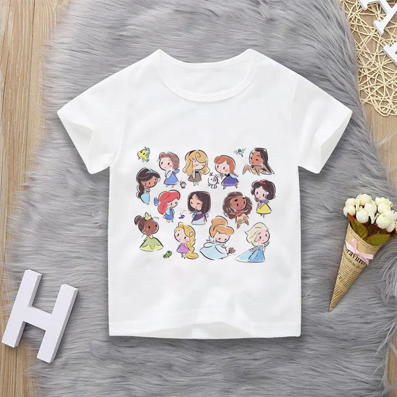 T-Shirt motif Princesse dessins animés