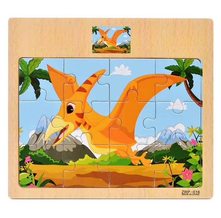 12-piece wooden puzzle for children 