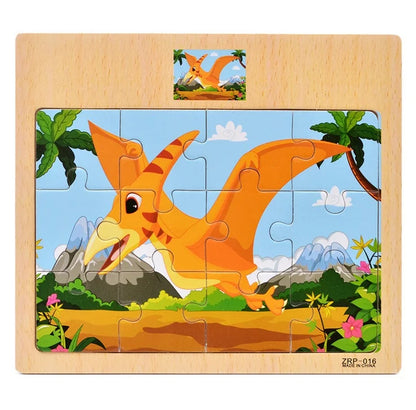 12-piece wooden puzzle for children 