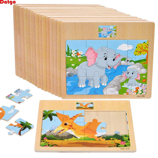 12-piece wooden puzzle for children 