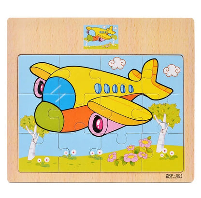 12-piece wooden puzzle for children 